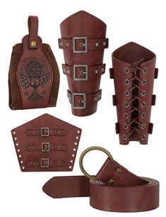 PRICES MAY VARY. EXCELLENT CRAFTSMANSHIP: Our renaissance costume accessories are made of high quality PU leather, the material is anti-leather, the leather texture is high-quality and comfortable, no odor, durable, and the surface is made of metal rivets, which really enhances the grade of our costumes! MULTIFUNCTIONAL SET: We come with a beautiful medieval vintage fanny pack, this leather fanny pack can be used as a cell phone pouch, travel wallet, with a renaissance belt, its length can be ad Medieval Pouch Pattern, Medieval Belt Pouch, Elven Style, Medieval Accessories, Viking Pattern, Viking Belt, Wrist Guard, Medieval Belt, Leather Bracers