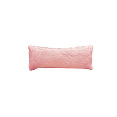 a pink pillow on a white background