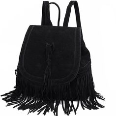 Condition: Brand New Material: On Trend Smooth Faux Suede Leather With Fashion Fringe,Perfect For Everyday Use Approximate Size : 28*17*34 Cm Available One Shoulder Backpack, Suede Backpack, Women Backpack Fashion, Shoulder Bags For School, Pu Leather Bag, Tassels Fashion, Grunge Look, Travel Bags For Women, Shoulder Backpack