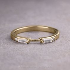 Baguette Diamond Wedding Cuff, Harper Setting, 14K Yellow Gold Open Baguette Wedding Band, Angel Rings, Engagement Board, Engament Rings, Low Profile Engagement Rings, Black Diamond Wedding Bands, Baguette Band, Baguette Wedding Band, Engagement Ring Pictures