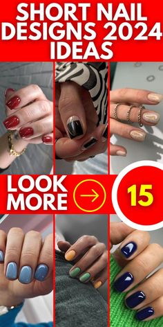 Step into the future of nail art with short nail designs in 2024, where simplicity meets versatility. Picture very short nails featuring cute and easy ideas for fall in trendy colors like pink and white. Express your unique style with super minimal and pretty designs, perfect for embracing the changing seasons Short New Years Nails, Very Short Nails, Striped Nail Designs, New Years Nails, New Years Nail Designs, Gold Nail Designs, Red Manicure, Nails Gold