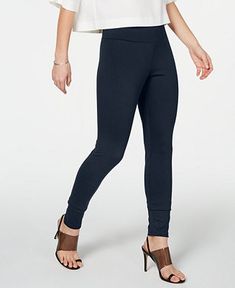 Five Ways to Wear Leggings...in a Totally Elegant Way - Bridgette Raes Style Group Ponte Pants, Womens Capris, Knit Leggings, Preschool Outfits, Baby Clothes Shops, Trendy Plus Size, Inc International Concepts, Swimwear Tops, Black Leggings