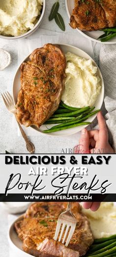 delicious and easy pork steaks with mashed potatoes is the perfect dinner for two