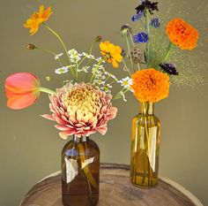 Autumn Leaves Bud Vases | Fall Flower Decor - The English Garden