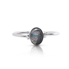 PRICES MAY VARY. THE REAL THING - Koral Jewelry brings you jewelry made of only the very best materials that won’t tarnish. This gorgeous and timeless ring is made from 925 sterling silver and genuine Labradorite in a bezel setting. The ring can weigh anywhere between 1.05-1.2 grams EACH RING IS UNIQUE - Due to the variations of color in the natural Labradorite gemstone, each stone is different.The Labradorite stone has natural shades of gray and blue that reflect the wisdom of nature. Classic s Rings Vintage Boho, Bohemian Style Rings, Timeless Ring, Unique Diamond Rings, Boho Chic Jewelry, Real Jewelry, Rhinestone Ring, Deco Engagement Ring, Unique Diamonds