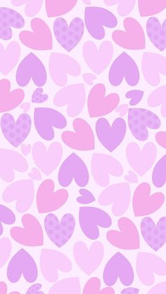 pink and purple hearts on a white background