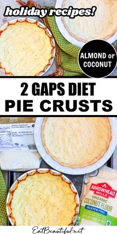 two different types of pie crusts on top of each other