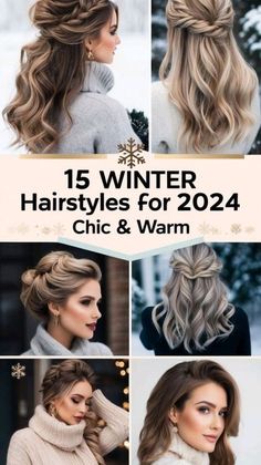 Cute Winter Hairstyles For Long Hair, Sleek Waves, Hispanic Hair, Over 40 Hairstyles, Lob Styling, Fine Thick Hair, Short Bob Styles, Winter Wedding Hair, Shoulder Hair