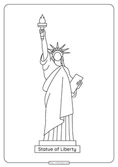 the statue of liberty coloring page