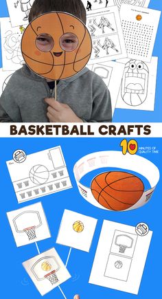 Sport Art Activities For Preschool, Sports Day Crafts Preschool, Sport Week Ideas, March Madness Preschool Activities, Basketball Activities For Preschool, Basketball Crafts Preschool, Sports Week Crafts, Preschool Sports Crafts, Sports Art Projects