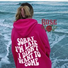 Womens Sweatshirt Preppy Sweatshirt Trendy Hoodies Aesthetic - Etsy Morocco Relaxed Fit Slogan Hoodie For Loungewear, Pink Trendy Hoodie With Letter Print, Oversized Pink Graphic Print Hoodie, Trendy Pink Hoodie With Letter Print, Oversized Pink Hoodie With Graphic Print, Pink Slogan Hoodie With Crew Neck, Pink Slogan Sweatshirt For Loungewear, Trendy College Hoodie With Graphic Print, Pink Winter Slogan Hoodie