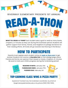 the flyer for read - a - thon