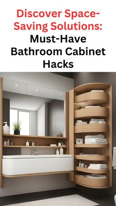 bathroom cabinet hacks that are easy to do with the space saving solution for small bathrooms