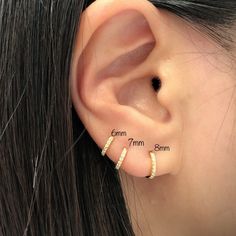 Listing is for Single or Pair Our CZ Hoops are made 14k gold plated (Vermeil) over 92.5 Sterling Silver and Clear Cubic Zirconia. Hypoallergenic/Nickel Free Hoop Thickness: 1mm *Gauge: 20gauge/0.8mm (Sturdy post) RUN SMALL  - Inner diameter size 6mm - 5.75 - Inner diameter size 7mm - 6.75 - Inner diameter size 8mm - 7.75 - Inner diameter size 9mm - 8.75 Ready for a Gift 🎁  Hoops are really dainty and that means the post is as well. Before each shipment, I open and close them several times. If t Elf Ear Cuff, Sterling Silver Hoop Earrings, Huggie Hoop Earrings, Nose Piercing, Sterling Silver Hoops, Tragus, Ear Jewelry, Micro Pave, Jewelry Earrings Hoops