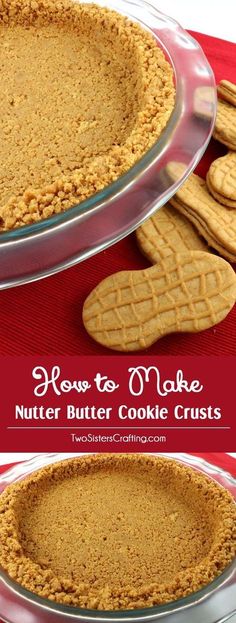 an image of how to make peanut butter cookie crusts