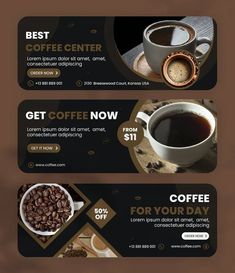 Digital marketing company Cafe Banner Design, Coffee Banner Design, Web Landing Page Design, Banner Coffee, Banner Design Ideas, Web Landing Page, Coffee Poster Design, Photoshop Tutorial Graphics, Voucher Design