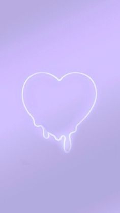 a heart shaped neon sign with dripping liquid on it's side against a purple background