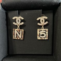 Absolutely Stunning 100% Authentic, Chanel N5 Earrings. Great Addition To Any Look, Day Or Night! These Are Never Worn And Full Set Included With Purchase Proof Of Purchase Provided, But Posh Will Also Authenticate. Reasonable Offers Will Be Considered. Luxury Dangle Earrings For Everyday, Luxury Dangle Earrings, Designer Drop Earrings For Anniversary, Designer Jewelry Set With Earrings, Luxury Aaa Quality Earrings For Everyday Wear, Designer Earrings For Anniversary, Designer Anniversary Earrings, Designer White Gold Earrings, Channel Earrings