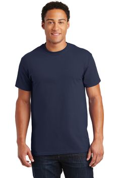 Adult Ultra Cotton® 6 oz. T-Shirt - NAVY - S | Gildan Adult Ultra Cotton T-Shirt in Navy Blue Size Small 2000, 0 Gildan Tshirt, Wholesale T Shirts, Red Kap, Blank T Shirts, Work Wear Women, Basic Shirts, Woven Dress, Family Outfits, Zip Sweatshirt