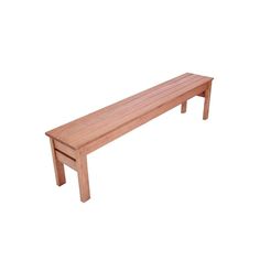 a wooden bench sitting on top of a white background