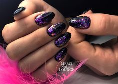 Purple Sparkle Nail Design, Purple Witchy Nails, Maleficent Nails, Unique Acrylic Nail Designs, Sparkle Nail Designs, Euphoria Nails, Purple Glitter Nails, Vegas Nails