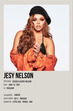 the poster for jesy nelson's upcoming album