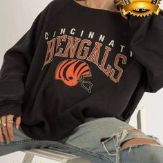 Bengals Helmet, Sunday Football, Bengals Football, Football Graphic Tee, Football Sunday, Nfl Shirts, Shirt Football, Football Sweatshirt, Game Day Shirts