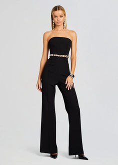 one piece outfit, jumpsuit, romper, going out outfit, sparkly jumpsuit, colorful jumpsuit, jumpsuit outfit inspo, classy jumpsuit, black jumpsuit Chic Embellished Jumpsuit For Gala, Elegant Embellished Jumpsuits And Rompers For Cocktail, Elegant Embellished Cocktail Jumpsuits And Rompers, Elegant Embellished Formal Pantsuit, Chic Embellished Jumpsuits And Rompers For Formal Occasions, Chic Embellished Formal Jumpsuits And Rompers, Formal Chic Embellished Jumpsuits And Rompers, Elegant Strapless Jumpsuits And Rompers For Party, Elegant Strapless Jumpsuits And Rompers For Gala