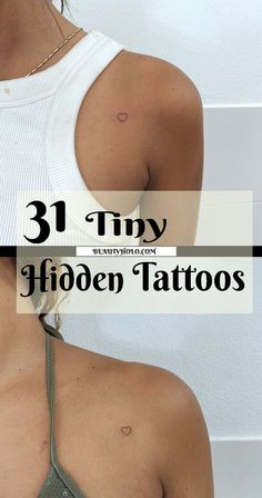 "Tiny Hidden Tattoos"  many small/tiny hidden tattoo if you want to keep your ink a secret. On your chest. Inside your lip. On your neck. Inside your arm. On your upper thigh. Underneath your finger. On the side of your finger. On your collarbone. If these tiny tat locations are good enough for celebs, they're certainly good enough for you. See more ideas check out here! #tinyhiddentattoos #tinytattoos #tinyhiddentattoosideas Tiny Hidden Tattoos, Small Tattoo Placement, Tiny Tattoos For Women, Unique Small Tattoo, Tattoos Infinity, Hidden Tattoos, Finger Tattoo For Women, Tattoos Mandala, Neck Tattoos Women