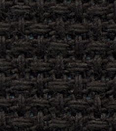 close up view of the black woven material