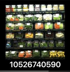 a grocery store display filled with lots of veggies