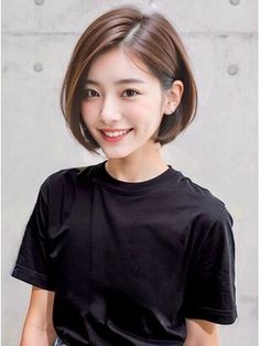 Asian Bob Haircut, Short Hair 40, Short Hair Lengths, Chin Length Hair, Bob Haircut With Bangs