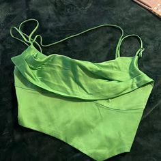 Brand New Green Bustier She Stands Out From White Fox Boutique. Brand New. Comes From A Smoke Free Pet Free Home Rayon Pants, Jelly Shoes, Boutique Tops, Walker Boots, Blush Makeup, White Fox, Sneaker Shopping, Rain And Snow Boots, Swim Trunks