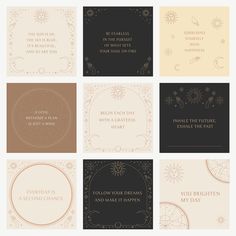 six different types of greeting cards