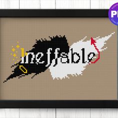 the baltimore orioles baseball team cross stitch pattern is displayed in a black frame on a white wall