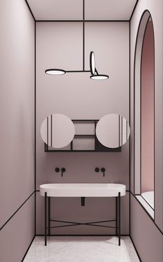 a white bench sitting under a mirror next to a wall mounted light over a sink