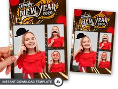 the new year photo booth is ready to be used for photoshopping and advertising