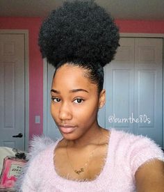 4b Curly Hairstyles, Slick High Ponytail, Slick Buns, High Puff, Hair Goal, 4b Hair, American Hairstyles, Medium Curly Hair Styles, Natural Hair Community