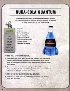 an advertisement for the nuka - cola quaintum