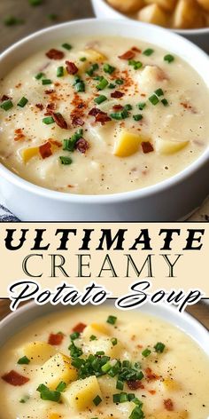 This is the potato soup recipe you’ve been dreaming of! 🥔😍 Creamy, rich, and packed with flavor, it’s the perfect bowl of comfort food. Make it tonight and thank us later! #CreamyPotatoSoup #EasyMeals #ComfortInABowl #SoupIdeas