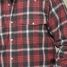 The Denver Flannel will have you feeling warm and stylish when separating cows or out walking on a cool night. This Western flannel is a 70% cotton 30% modal blend, featuring a cowboy yoke in front and back with a subtle, embroidered mirrored-L emblem on the left pocket and lower placket. Classic cowboy fit. Model is 6'1 and wearing size M. Cowboy Fit, Western Flannel, Cool Night, Classic Cowboy, Red And Grey, Walk On, Denver, Cowboy, Walking