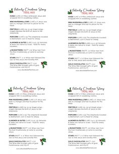 a menu for the holiday celebration