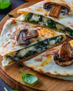 Justine Kameron Recipes | Baked Spinach Mushroom Quesadillas.. | Facebook