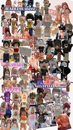 a collage of many different types of people and their names are shown in this image