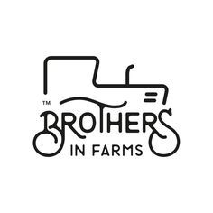 the logo for brothers in farms, which has been designed to look like an oven