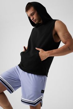 Redefine versatility with the Chill Sleeveless Hoodie. With a cool, lightweight French-terry fabrication and short mid-sleeves with raglan seams, this layer is perfect for wearing on morning runs, to the gym and on-the-go. A kangaroo pocket & hood complete the look. Add the Chill Short for a flexible fit to wear 24/7. Lightweight French terry Kangaroo pocket & hood Designed & uniquely fit for every size Wear-tested by our in-house team for the perfect fit Morning Running, Sleeveless Hoodie, Alo Yoga, The Gym, Black Hoodie, Kangaroo Pocket, French Terry, Kangaroo, Perfect Fit