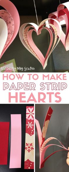 how to make paper strip hearts for valentine's day or any other special occasion