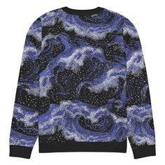 Discover the Magic of the Celestial Night Sky Step into a world of comfort and style with our Celestial Night Sky Knitted Sweater, a perfect blend of fashion and art-inspired elegance. Designed for those who love to embrace the chill in style, this sweater showcases a mesmerizing night sky pattern that wraps you in warmth and creativity. Features & Benefits Artistic Design: Featuring a vibrant night sky motif with deep blue and contrasting white patterns, adding a touch of the cosmos to your war Night Sky Pattern, Dreamy Night Sky, Dark Blue Sweatshirt, Dreamy Night, Sky Pattern, Athleisure Leggings, Printed Yoga Leggings, Sky Design, Blue Sweatshirt