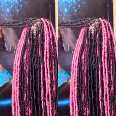 Pink And Blonde Soft Locs, Pink And Black Soft Locs, Soft Locs Hairstyles Color, Soft Locs Hairstyle, Goddess Locs Hairstyles, Bohemian Soft Locs, Goddess Soft Locs