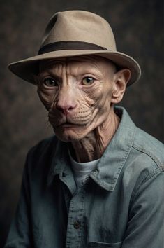 an old man wearing a hat and looking at the camera with a surprised look on his face